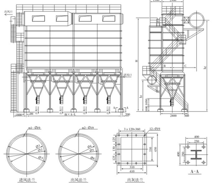 长袋离线脉冲除尘器工作原理结构图